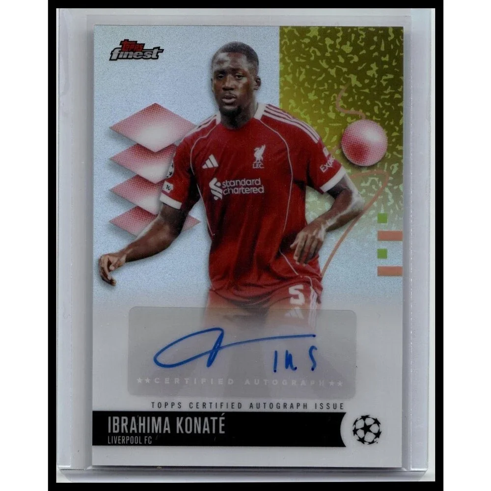 2025-26 Topps Finest UEFA Ibrahima Konate Auto Refractor Liverpool FC #BA-IK